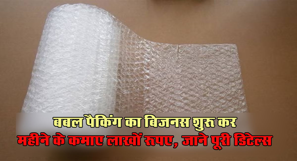 Business Idea : बबल पैकिंग का बिजनस शुरू कर महीने के कमाए लाखों रूपए, जाने पूरी डिटेल्स