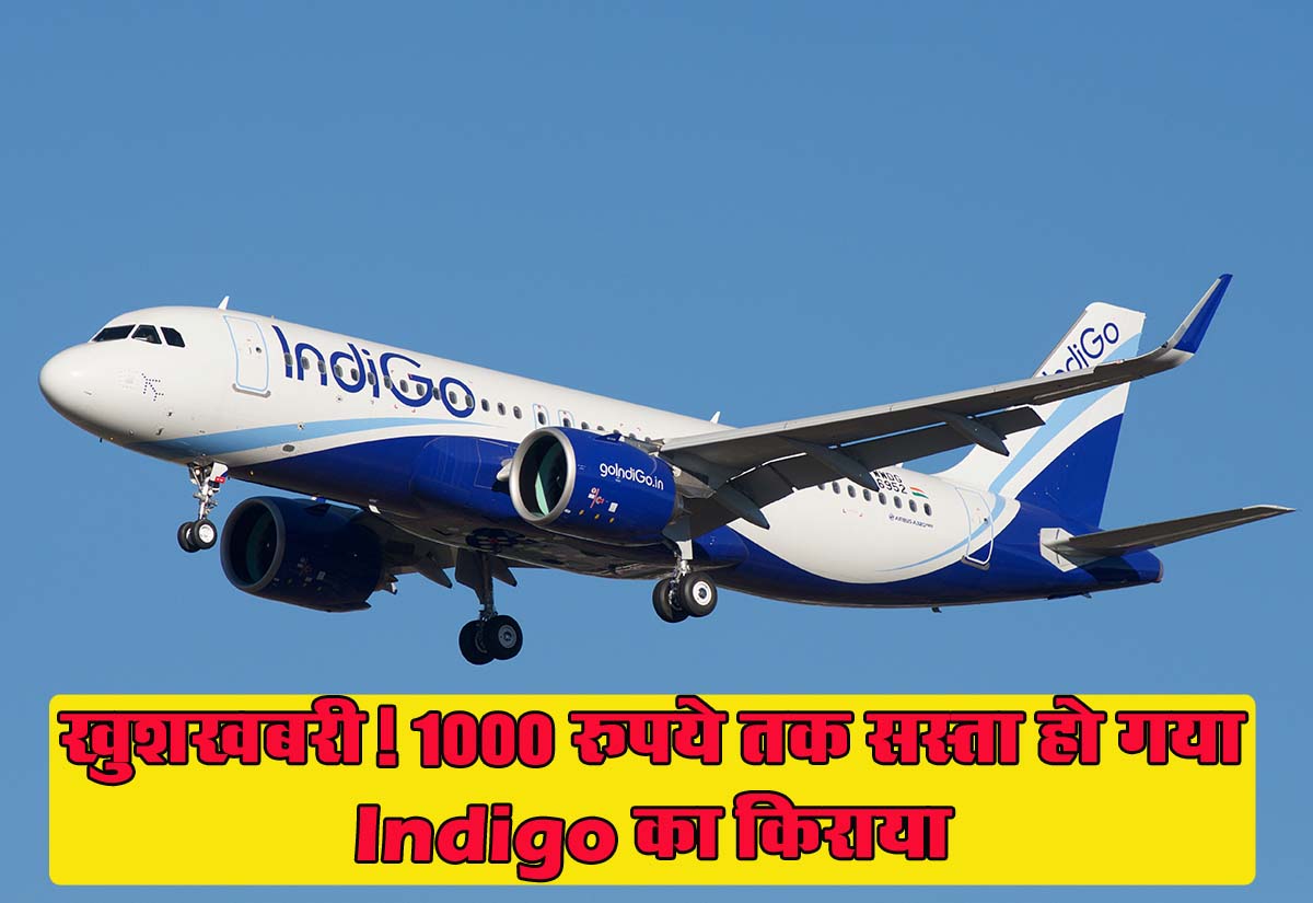 Indigo Flight Ticket Price: खुशखबरी! IndiGo ने किया बड़ा ऐलान, अब 300 से 1000 रुपये तक कम हो जाएगा फ्लाइट टिकट