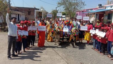 Betul Today News : मतदाताओं को जागरूक करने पर्यावरण प्रेमियों ने निकाली बैलगाड़ी रैली