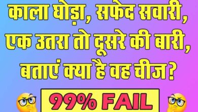 GK Questions : काला घोड़ा, सफेद सवारी, एक उतरा तो दूसरे की बारी, बताएं क्या है वह चीज?...