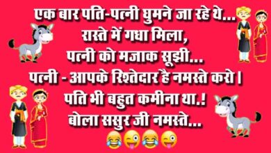Husband Wife Funny Jokes : पति- आज हम बाहर खाना खाएंगे? पत्नी खुश होते हुए- ठीक है मैं तैयार होकर आती हूं...