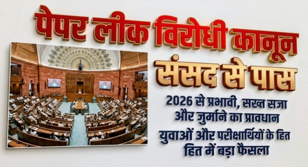 Lok Sabha Passes Anti-Paper Leak Bill 2026