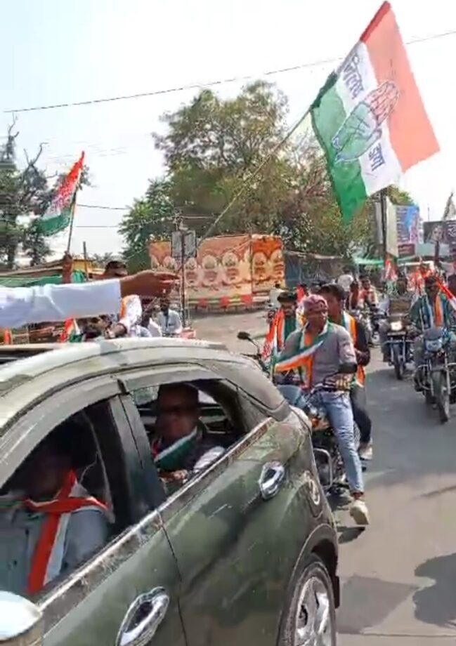 Betul Congress News : कांग्रेस प्रत्याशी निलय डागा के समर्थन में निकाली विशाल बाइक रैली