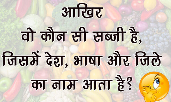 GK Questions : आखिर वो कौन सी सब्जी है, जिसमें देश, भाषा और जिले का नाम आता है?...