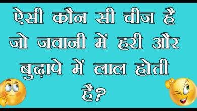 GK Questions : ऐसी कौन सी चीज है जो जवानी में हरी और बुढ़ापे में लाल होती है?...