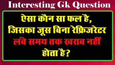 GK Questions : ऐसा कौन सा फल है, जिसका जूस बिना रेफ्रिजरेटर लंबे समय तक खराब नहीं होता है?...