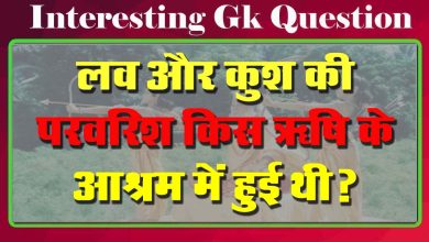 GK Questions : लव और कुश की परवरिश किस ऋषि के आश्रम में हुई थी?