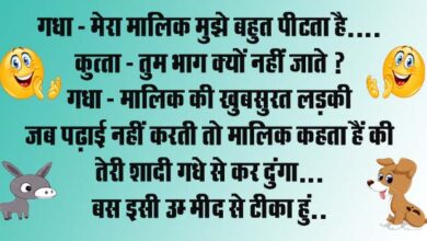 Majedar jokes : गधा - मेरा मालिक मुझे बहुत पीटता है, कुत्‍ता - तुम भाग क्‍यों नहीं जाते?...