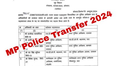 MP Police Transfer 2024: 8 डीएसपी अधिकारियों के तबादले