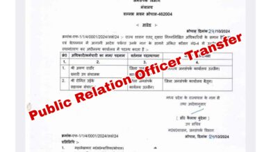Public Relation Officer Transfer: उईके होंगे बैतूल के नए जनसंपर्क अधिकारी
